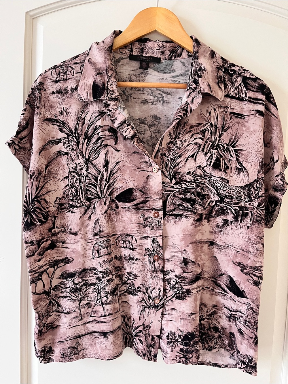 Safari 2 Pc Pajama Set | Sz L | Rayon | Cottagecore | Coquette Lux